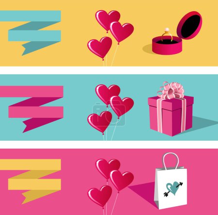 Téléchargez les illustrations : Icônes amour Saint-Valentin - en licence libre de droit