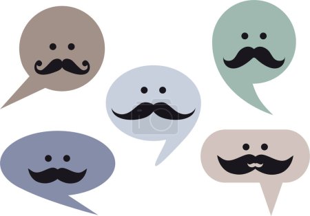 Illustration for Set of vintage style speech bubbles. - Royalty Free Image