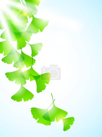 Ilustración de Fondo verde abstracto con hojas verdes - Imagen libre de derechos