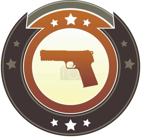 Illustration for Gun icon, vector illustration on white background - Royalty Free Image