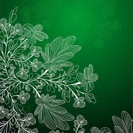 Illustration for Green leaves background with place for text. - Royalty Free Image