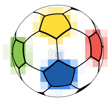 Illustration for Soccer ball on white background - Royalty Free Image