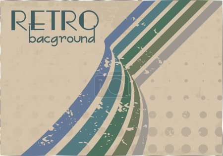 Illustration for Retro background with grunge background, vector illustration - Royalty Free Image