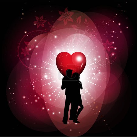 Illustration for Abstract illustration for valentine day card - Royalty Free Image