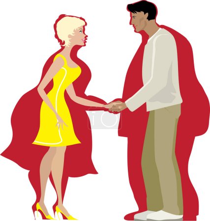 Ilustración de Vector ilustración de una pareja bailando - Imagen libre de derechos