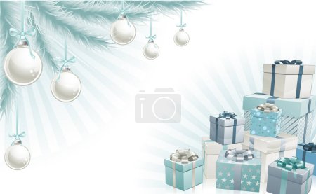 Illustration for Christmas greeting card. vector background. - Royalty Free Image