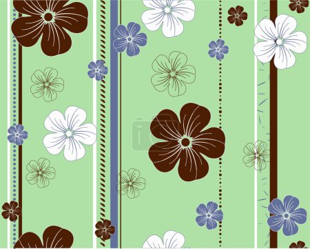 Téléchargez les illustrations : Fond de motif floral sans couture - en licence libre de droit