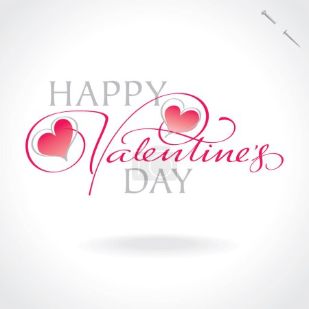 Illustration for Happy valentines day greeting with hearts - Royalty Free Image