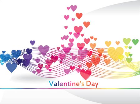 Illustration for Abstract background with colorful hearts - Royalty Free Image
