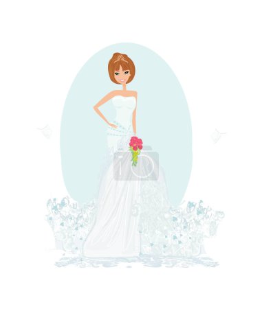 Ilustración de Vestido de novia en la novia - Imagen libre de derechos