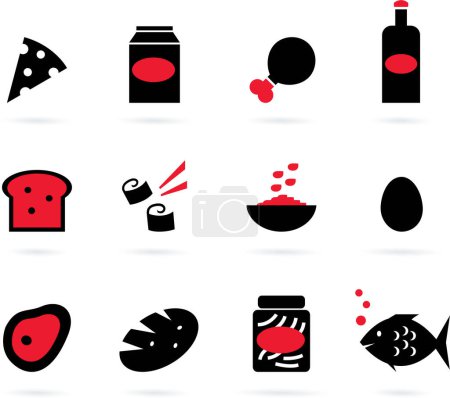 Téléchargez les illustrations : Ensemble sushi, sushi, sushi et sushi, icône de la cuisine japonaise. vecteur - en licence libre de droit