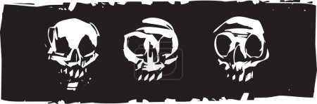 Illustration for Skull on white. vector illustration. - Royalty Free Image
