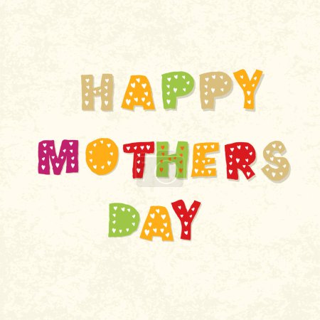 Téléchargez les illustrations : Carte Happy Mothers Day. - en licence libre de droit