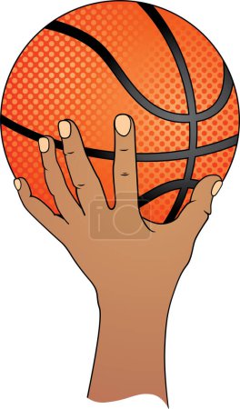 Téléchargez les illustrations : Joueur de basket tenant le ballon - en licence libre de droit