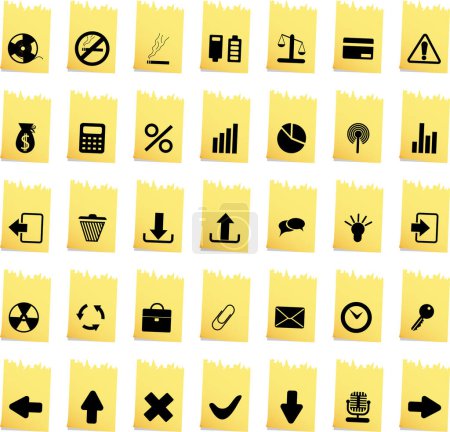 Ilustración de Iconos de vectores de negocio con interfaz de usuario de diseño de interfaz de usuario conjunto - Imagen libre de derechos