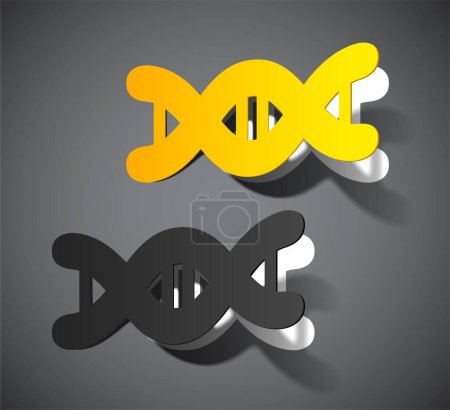 Ilustración de Vector abstracto diseño del logotipo del ADN. - Imagen libre de derechos