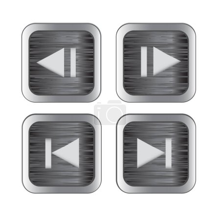 Ilustración de Conjunto de iconos de control multimedia - Imagen libre de derechos