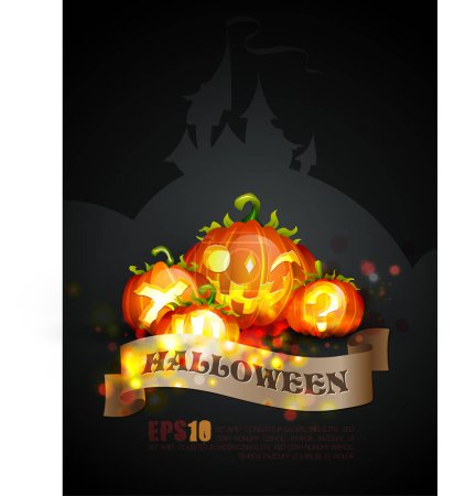 Illustration for Halloween Poster | Objects Separated on layers named accordingly - Royalty Free Image
