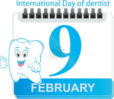 Illustration for Illustration of a happy national dentist day - Royalty Free Image