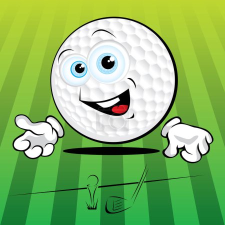 Illustration for Golf ball and golf ball. vector illustration - Royalty Free Image