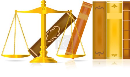 Ilustración de Concepto de justicia y derecho - Imagen libre de derechos