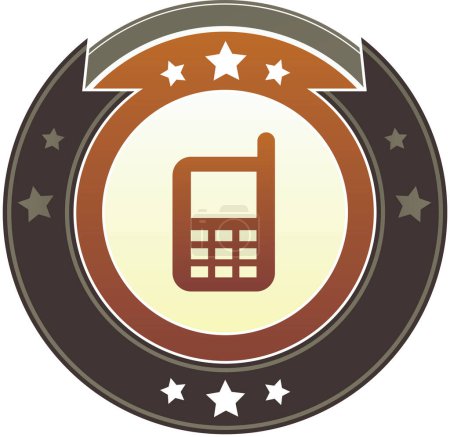Ilustración de Icono del teléfono con un diseño, ilustración vectorial - Imagen libre de derechos