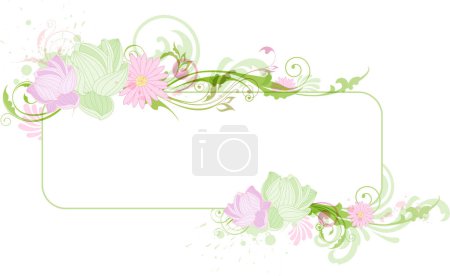 Ilustración de Fondo floral con espacio para su diseño - Imagen libre de derechos