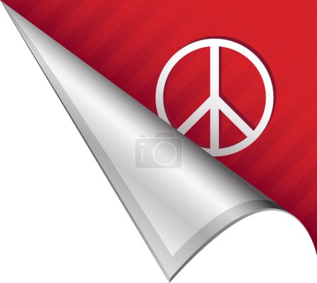 Ilustración de Signo de paz en color rojo - Imagen libre de derechos