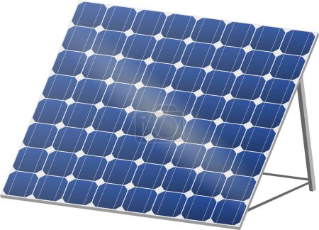 Ilustración de Paneles solares sobre fondo blanco - Imagen libre de derechos