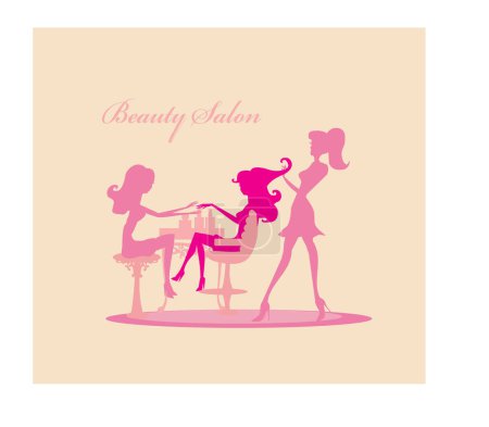 Illustration for Illustration of beauty salon poster - Royalty Free Image