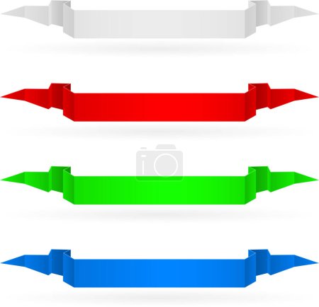 Ilustración de Conjunto de cintas de color vector ilustración - Imagen libre de derechos