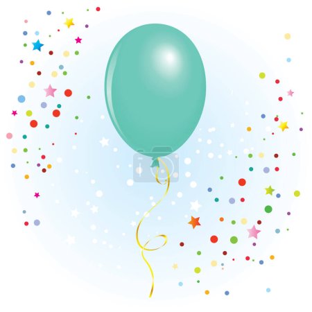Téléchargez les illustrations : Ballon coloré sur fond de vacances - en licence libre de droit