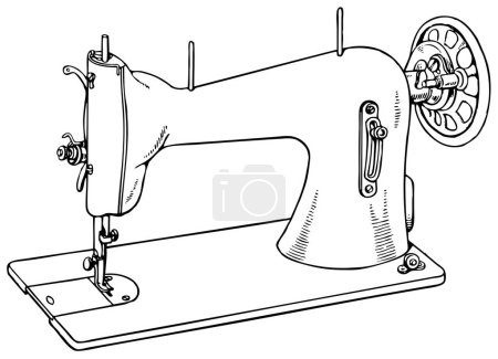 Illustration for Sewing machine, sketch vector illustration - Royalty Free Image