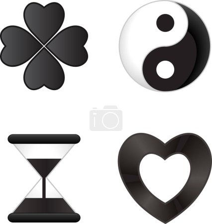 Illustration for Vector set of six icons - Royalty Free Image