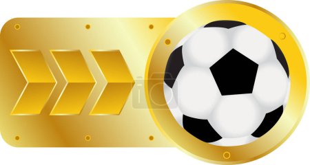 Illustration for Soccer ball tag, cartoon style - Royalty Free Image
