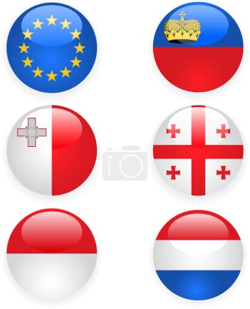 Ilustración de Banderas de la Unión Europea - Imagen libre de derechos