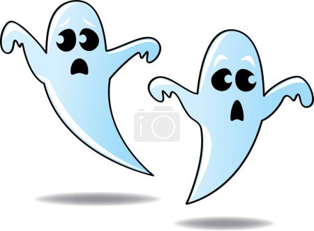 Illustration for Two ghosts on white background - Royalty Free Image