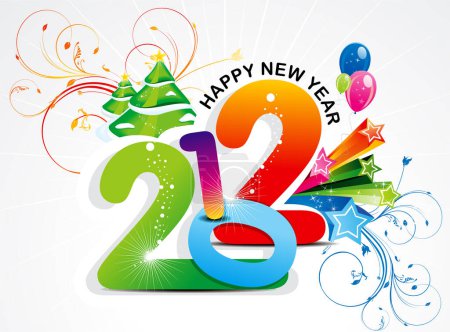 Illustration for New year 2012 card - Royalty Free Image