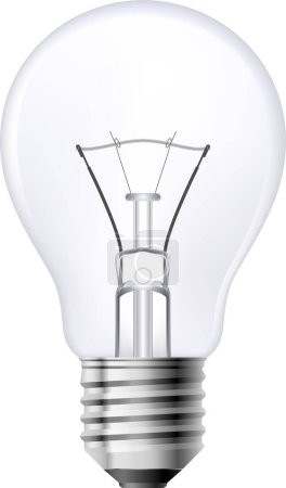 Illustration for Light bulb on white background - Royalty Free Image