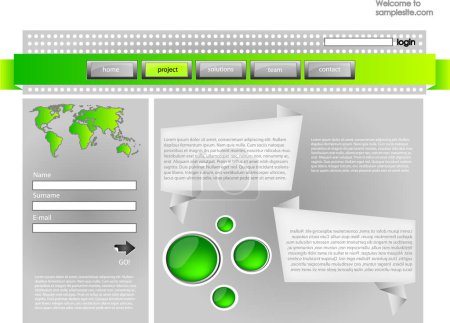 Illustration for Website template design in editable format - Royalty Free Image