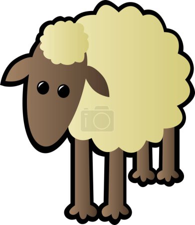 Illustration for Sheep illustration on white background. - Royalty Free Image