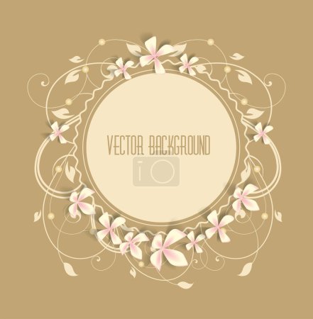 Illustration for Vector vintage floral background, vector illustration - Royalty Free Image