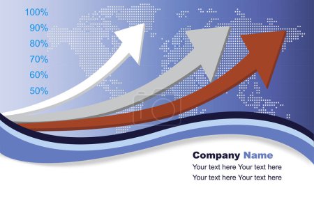 Illustration for Business graph, presentation sheet for your design - Royalty Free Image