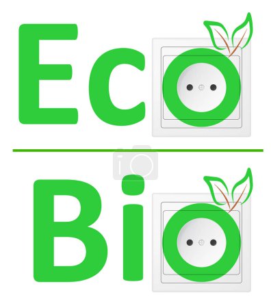 Téléchargez les illustrations : Concept écologique symbolisant la bioénergie - en licence libre de droit