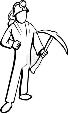 Illustration for Cartoon of a worker on white background - Royalty Free Image