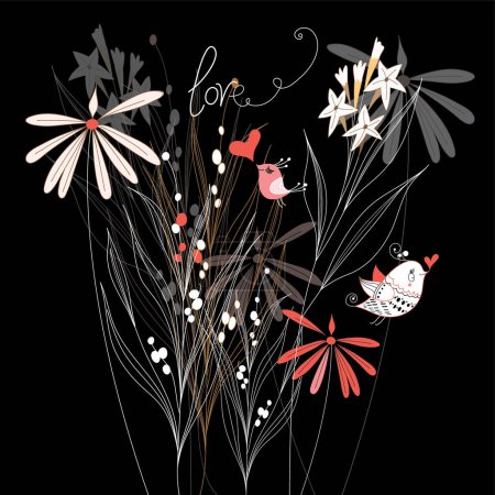 Illustration for Illustration of beautiful floral background - Royalty Free Image