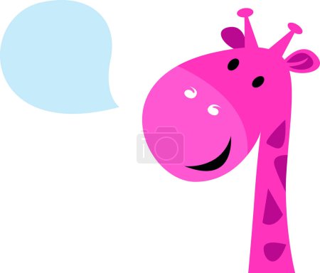 Téléchargez les illustrations : Girafe mignonne, isolée sur fond blanc. illustration vectorielle. - en licence libre de droit
