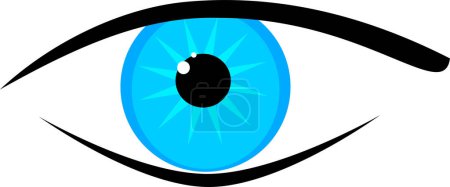 Illustration for Blue eye on white background. - Royalty Free Image