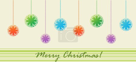 Illustration for Christmas background with christmas balls - Royalty Free Image