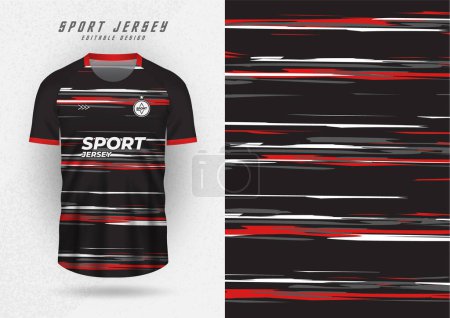 Illustration for Background mockup for sports jerseys, jerseys, running shirts, pattern with many black stripes - Royalty Free Image